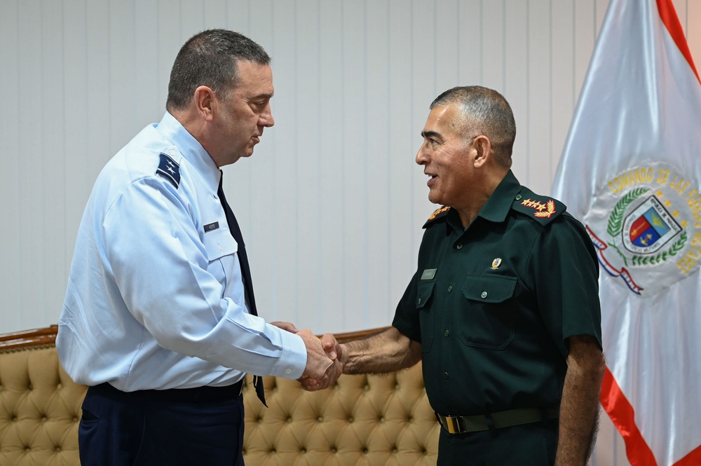The Adjutant General of Massachusetts National Guard meets with Paraguay’s Commander of Military Forces