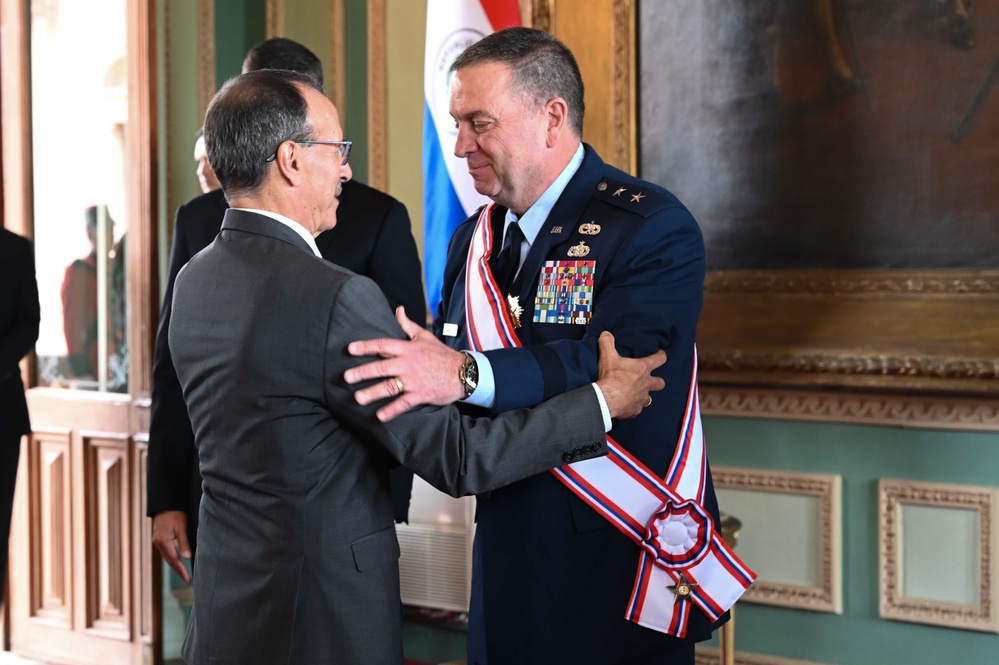 Paraguayuan President awards Order of Merit to The Adjutant General, Massachusetts National Guard