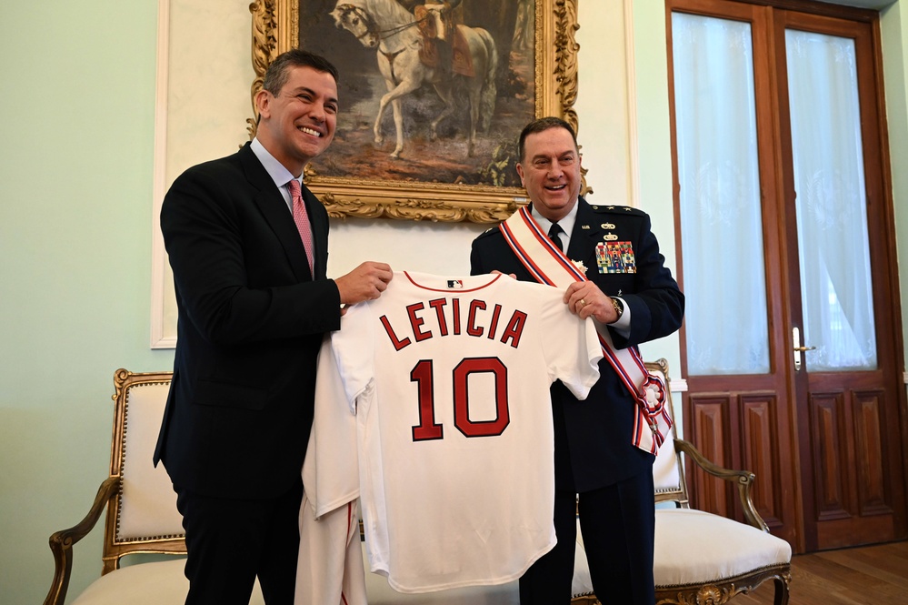 Paraguayuan President awards Order of Merit to The Adjutant General, Massachusetts National Guard