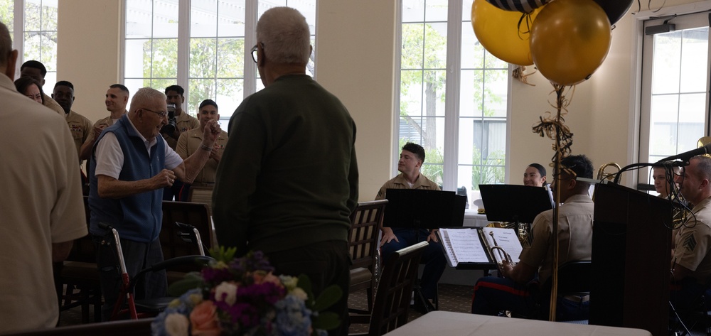 U.S. Marines Celebrate Retired Marine's 100th Birthday