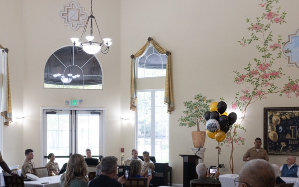 U.S. Marines Celebrate Retired Marine's 100th Birthday
