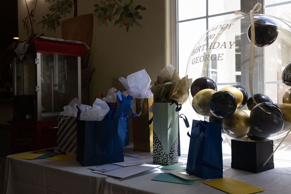U.S. Marines Celebrate Retired Marine's 100th Birthday