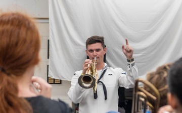 Pacific Fleet Band Protocol Combo Performs at Kahuku Intermediate School