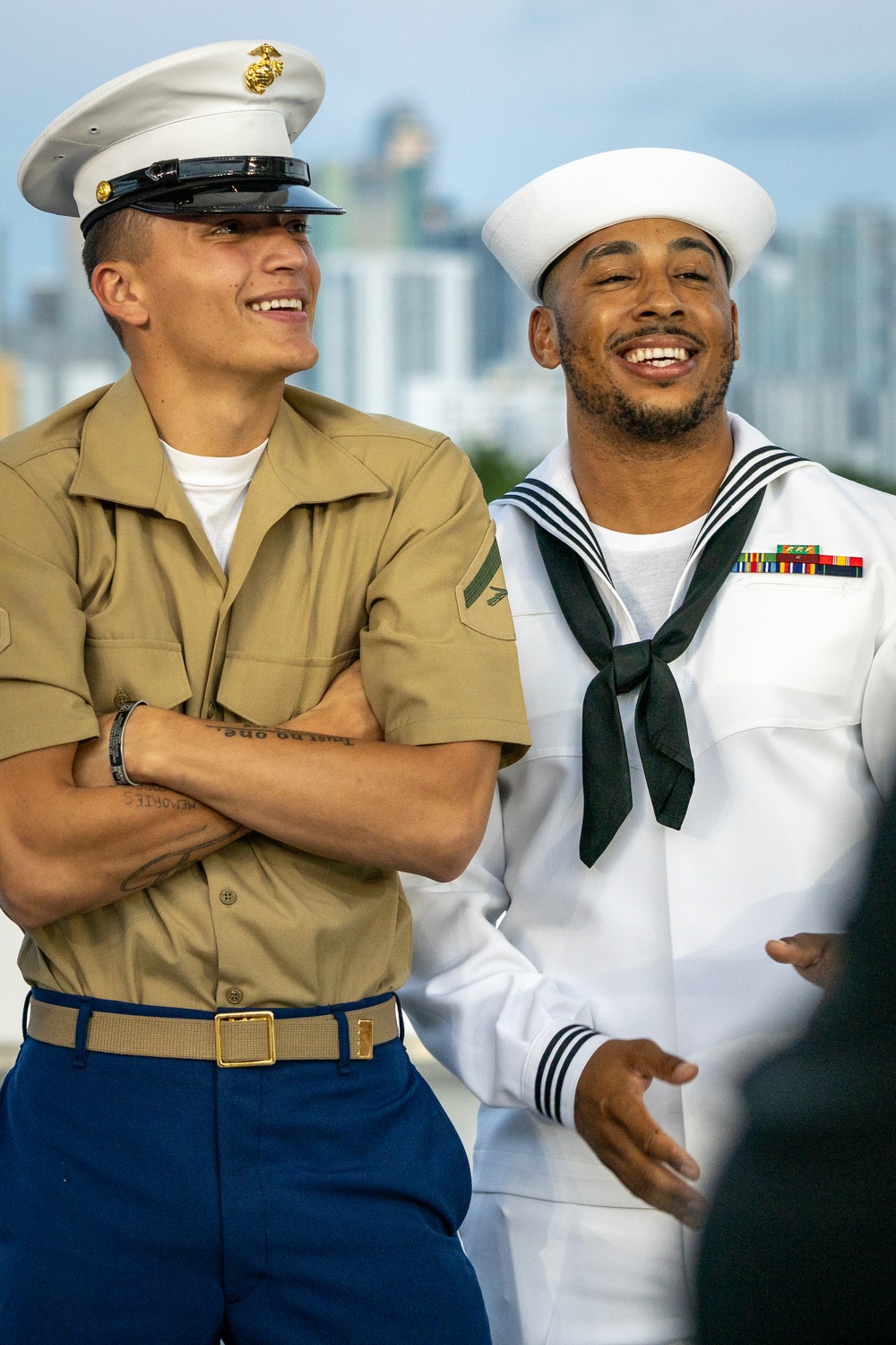 U.S. Service Members Attend Marlins Game During Fleet Week Fort Lauderdale