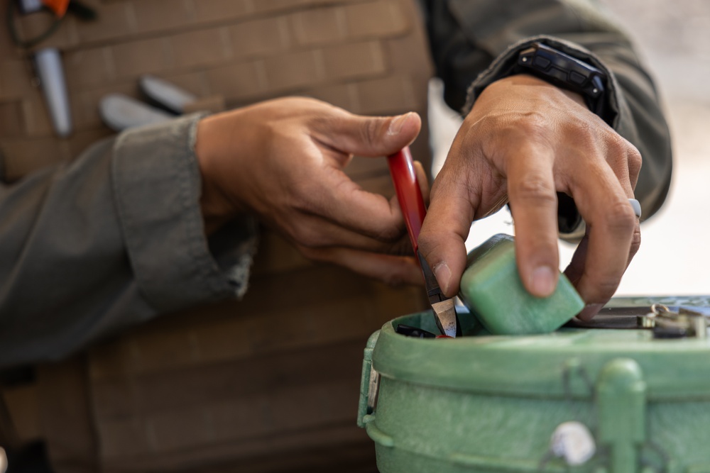 Students with EOEC disarm various explosives