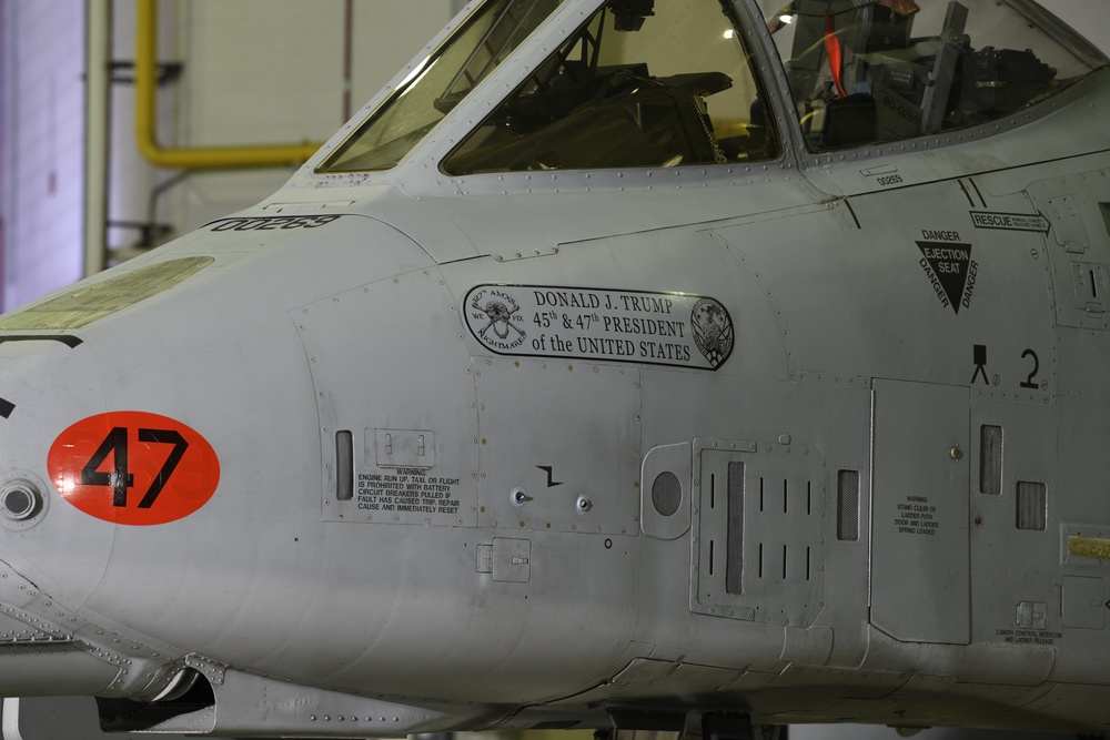 President Donald Trump honored with renamed aircraft at Selfridge, announces F-15EX Eagle II