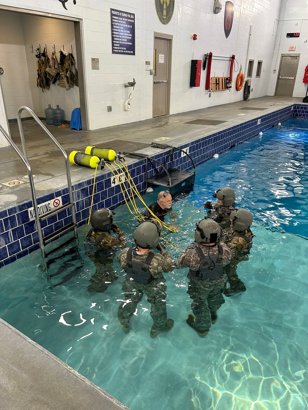 D.C. Army National Guard pilots conduct Helicopter Underwater Egress Training (HUET)