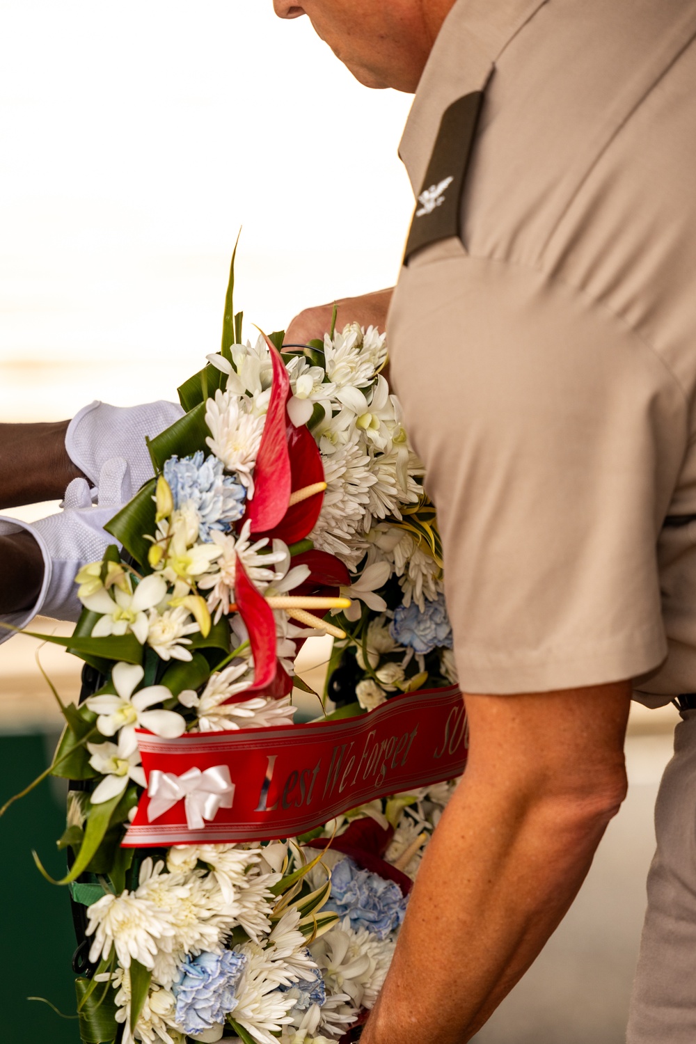Distinguished Visitors Honor the 2025 ANZAC Day with Memorial Wreaths