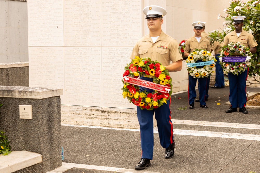 Distinguished Visitors Honor the 2025 ANZAC Day with Memorial Wreaths