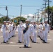 US Pacific Fleet Band Marches The Merrie Monarch Parade.