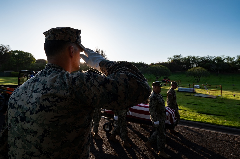 DPAA Conducts Korean War Disinterment Ceremony