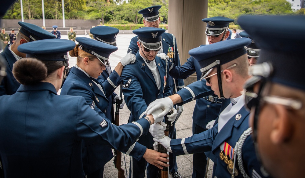 Honor Meets Honor: U.S. Air Force Drill Team Visits JGSDF Special Guard