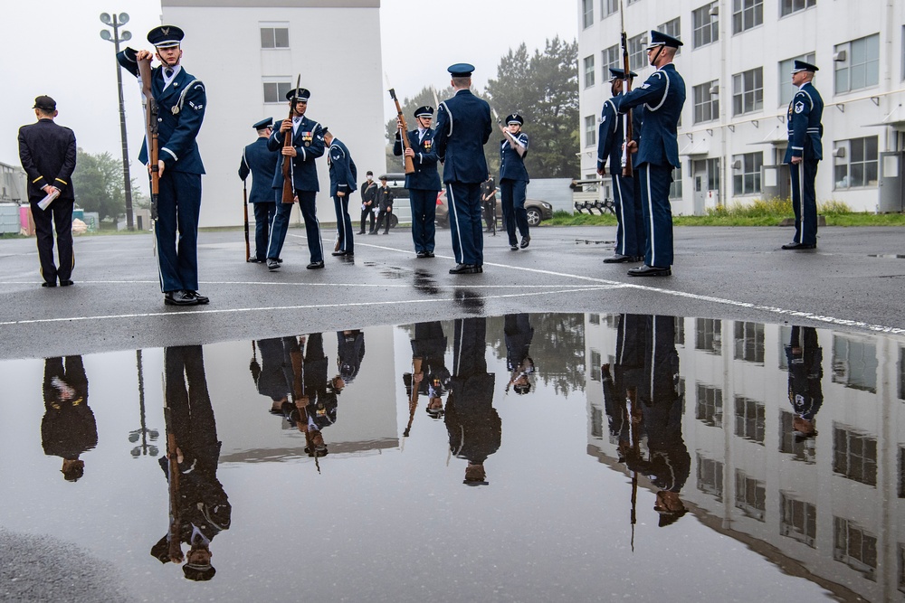 U.S. Air Force Honor Guard Drill Team visits National Defense Academy Cadets