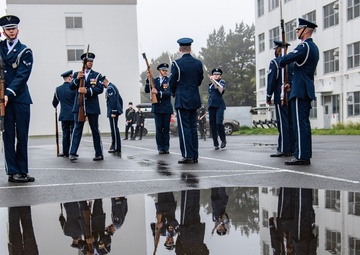 U.S. Air Force Honor Guard Drill Team visits National Defense Academy Cadets