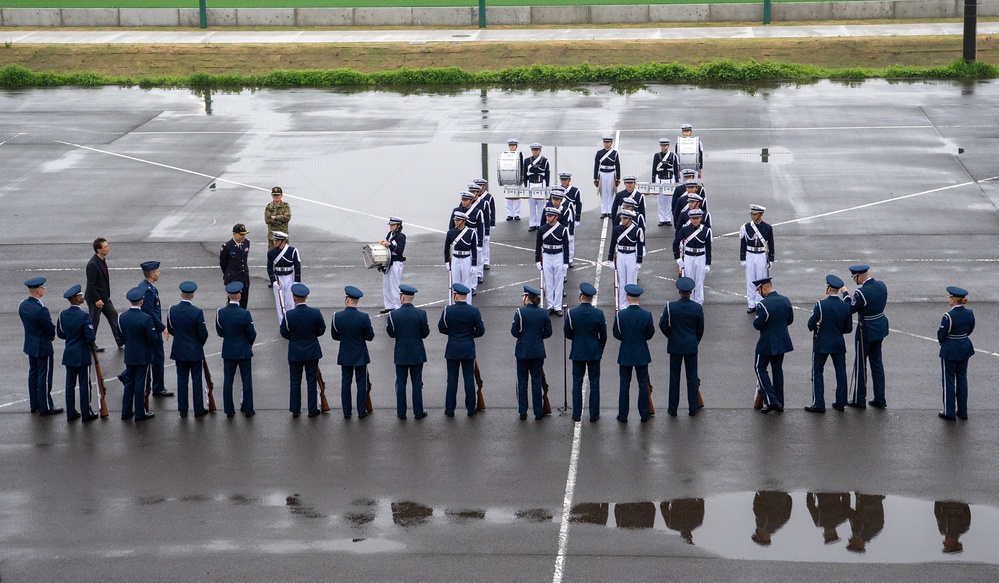 U.S. Air Force Honor Guard Drill Team visits National Defense Academy Cadets