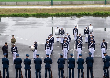 U.S. Air Force Honor Guard Drill Team visits National Defense Academy Cadets