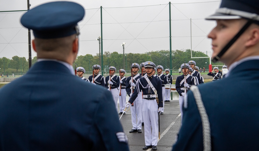 U.S. Air Force Honor Guard Drill Team visits National Defense Academy Cadets
