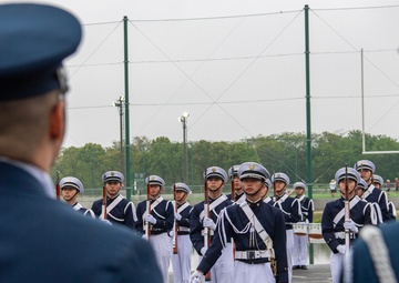 U.S. Air Force Honor Guard Drill Team visits National Defense Academy Cadets