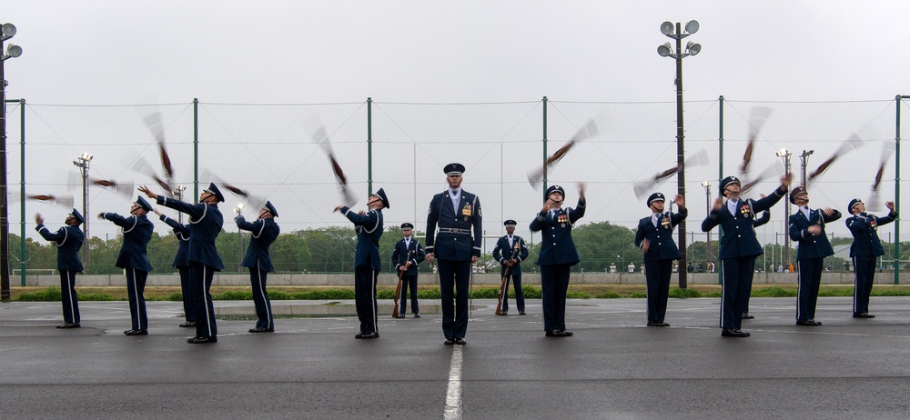 U.S. Air Force Honor Guard Drill Team visits National Defense Academy Cadets