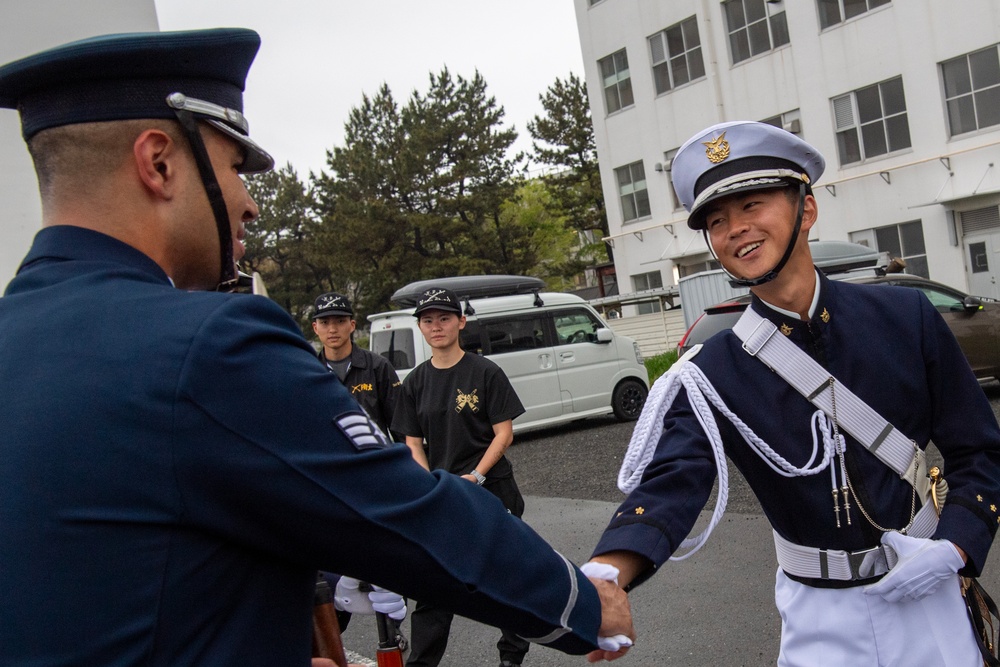 U.S. Air Force Honor Guard Drill Team visits National Defense Academy Cadets