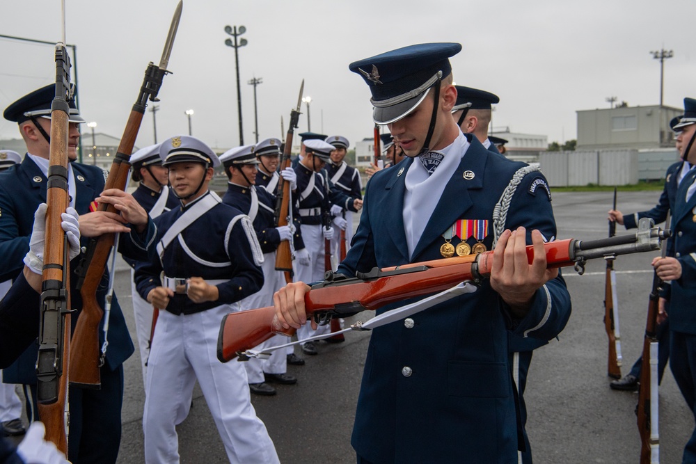 U.S. Air Force Honor Guard Drill Team visits National Defense Academy Cadets