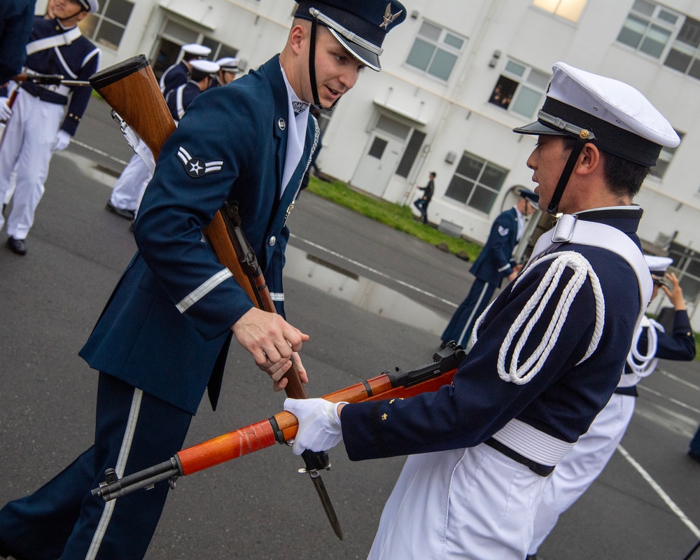 U.S. Air Force Honor Guard Drill Team visits National Defense Academy Cadets