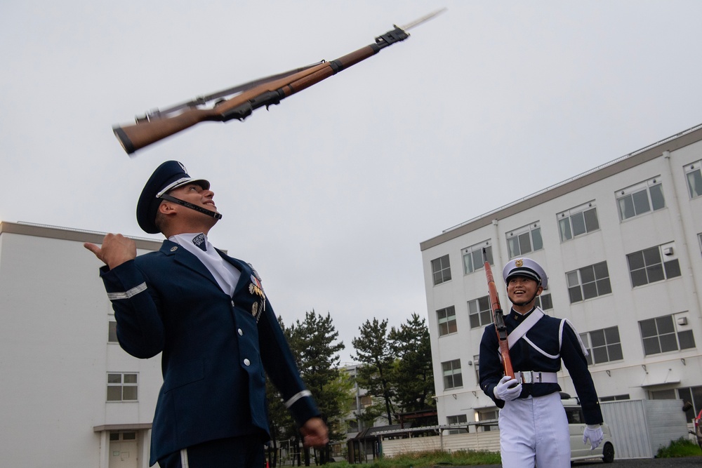 U.S. Air Force Honor Guard Drill Team visits National Defense Academy Cadets