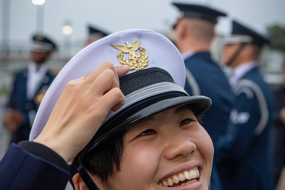 U.S. Air Force Honor Guard Drill Team visits National Defense Academy Cadets
