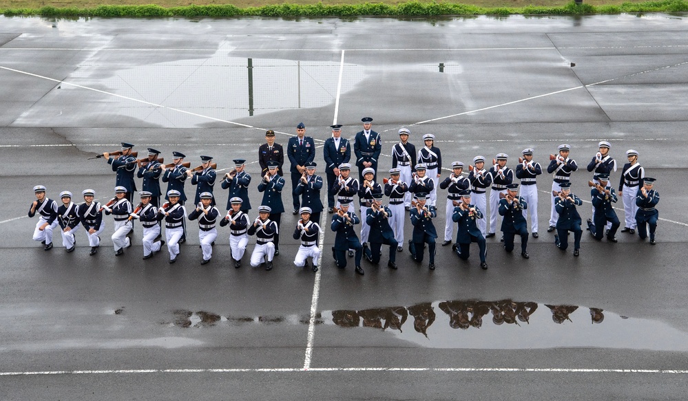 U.S. Air Force Honor Guard Drill Team visits National Defense Academy Cadets