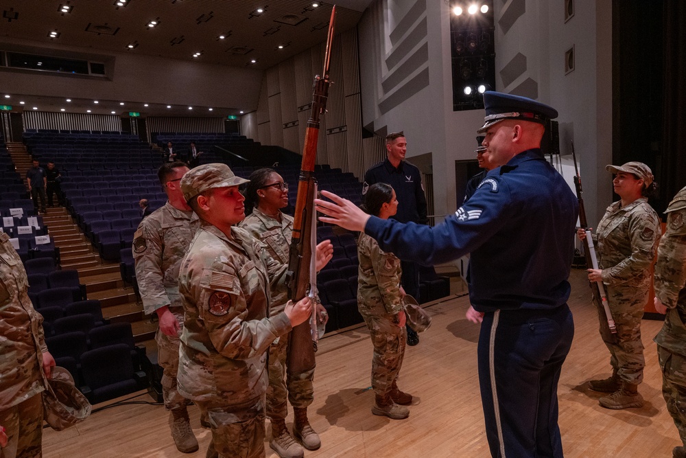 Yokota Honor Guardsmen meet U.S. Air Force Honor Guard Drill Team