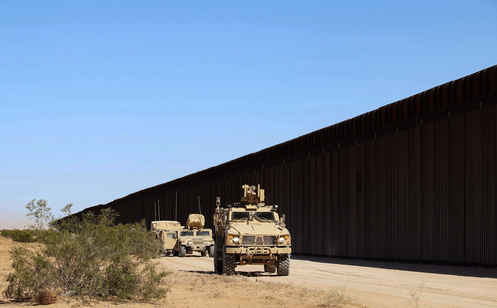 759th Military Police Battalion conducts mounted screening operations at the southern border