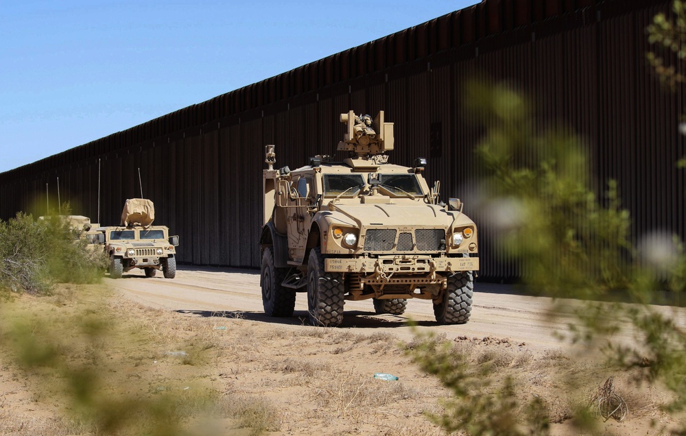 759th Military Police Battalion conducts mounted screening operations at the southern border