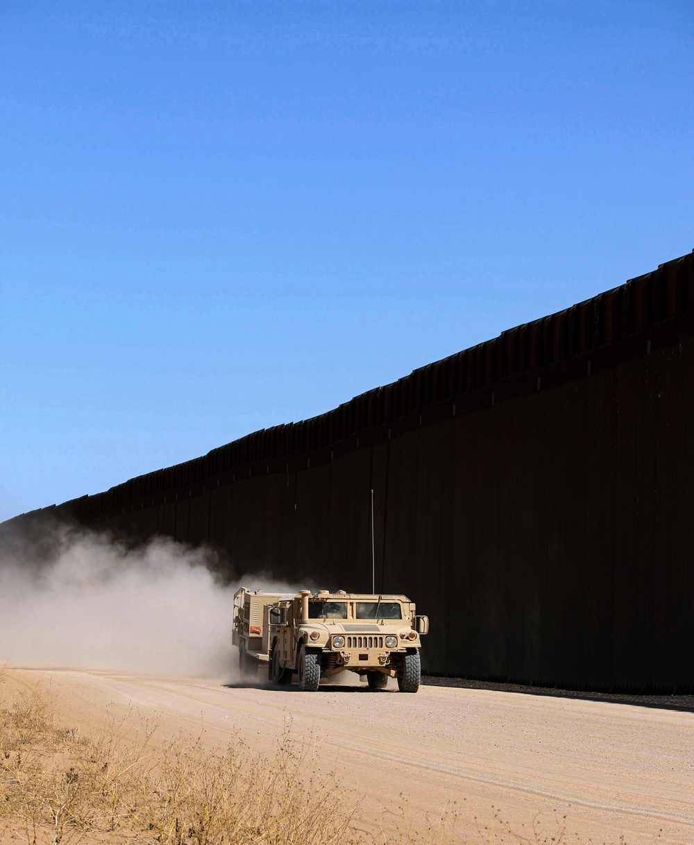 759th Military Police Battalion conducts mounted screening operations at the southern border