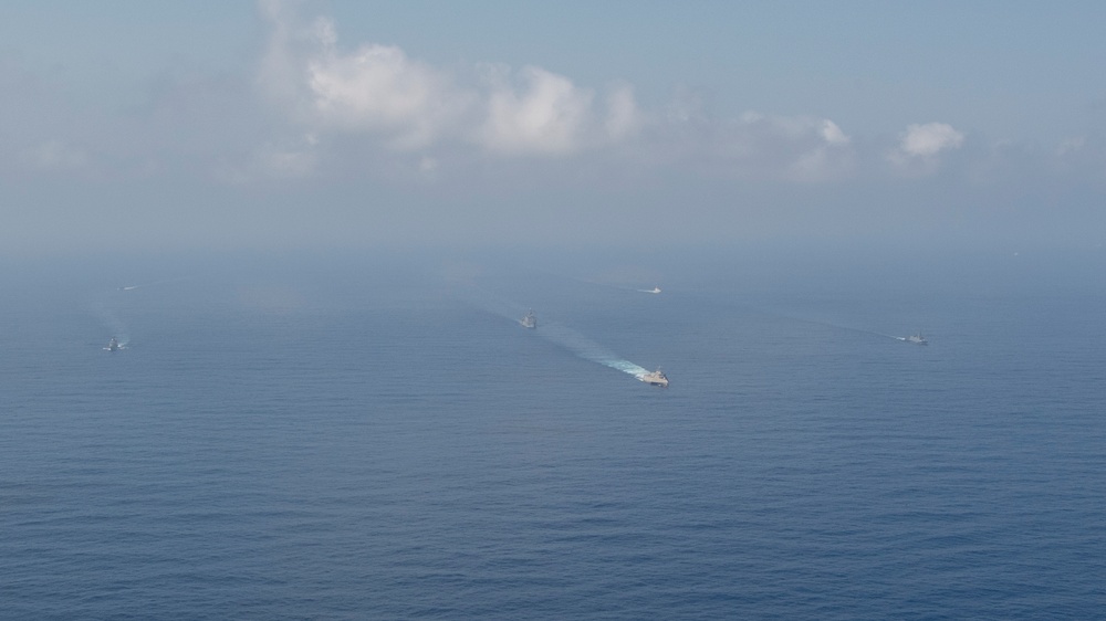 Balikatan 25: USS Savannah (LCS 28) Participates in MME with Japanese Navy, Philippine Navy and Philippine Coast Guard Ships