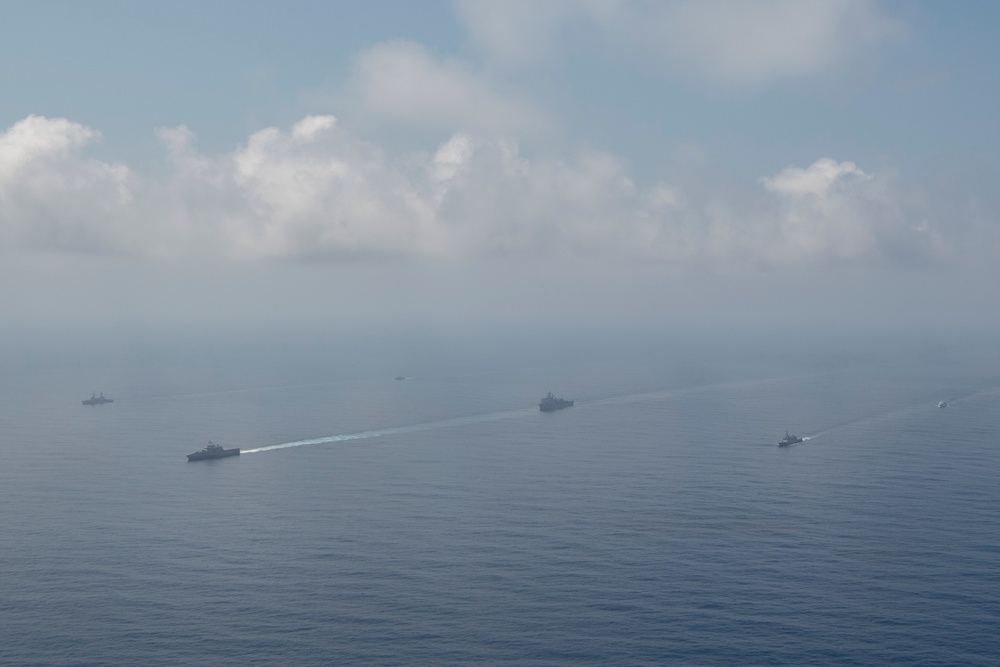 Balikatan 25: USS Savannah (LCS 28) Participates in MME with Japanese Navy, Philippine Navy and Philippine Coast Guard Ships