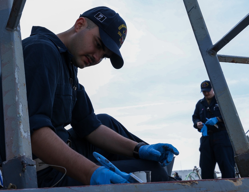 USS William P. Lawrence (DDG 110) Conducts Topside Preservation