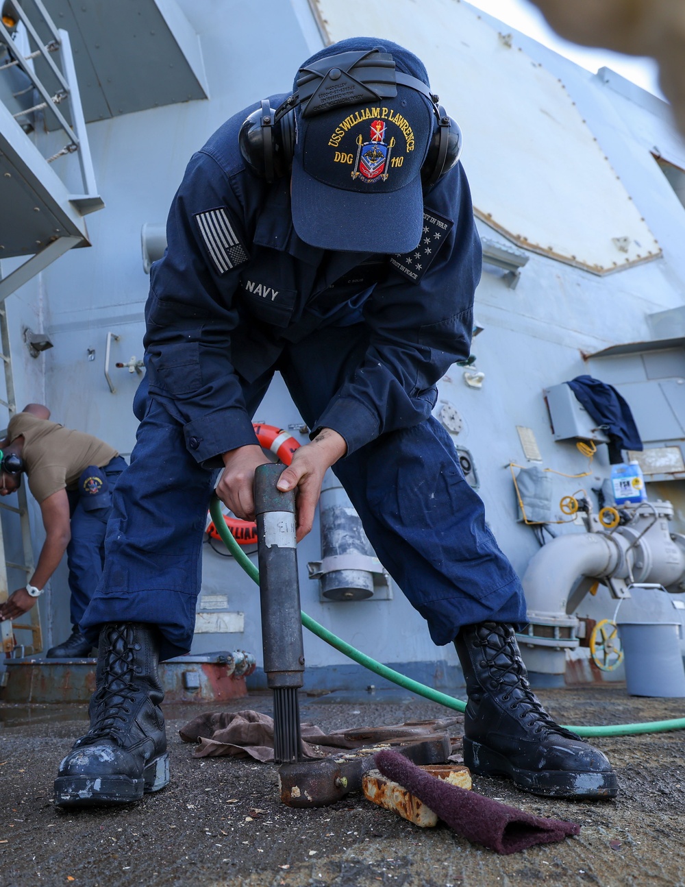 USS William P. Lawrence (DDG 110) Conducts Topside Preservation