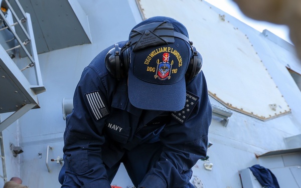 USS William P. Lawrence (DDG 110) Conducts Topside Preservation