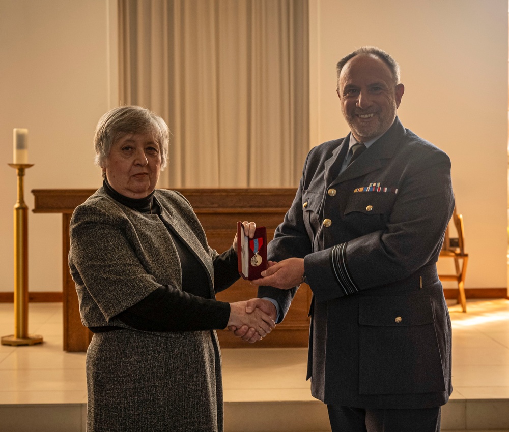 Nancy Tarling-Parker awarded Imperial Service Medal for dedication to the Crown
