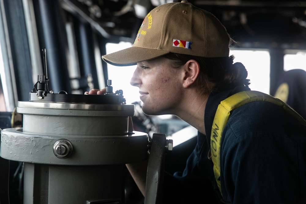 USS Wayne E. Meyer conducts operations in the U.S. Central Command area of responsibility as part of the Carl Vinson Carrier Strike Group