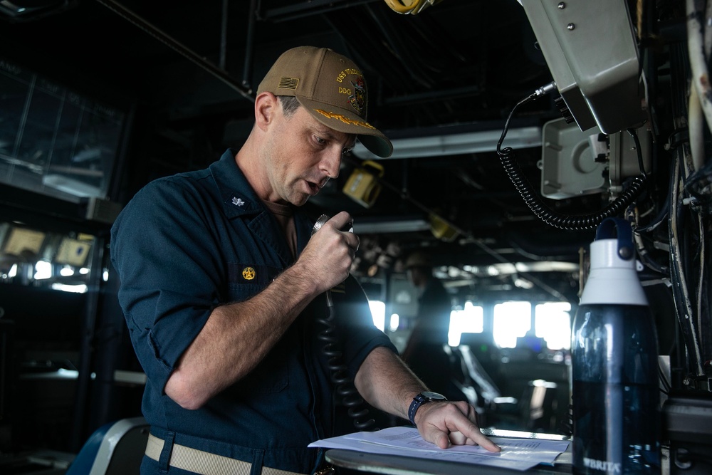 USS Wayne E. Meyer conducts operations in the U.S. Central Command area of responsibility as part of the Carl Vinson Carrier Strike Group