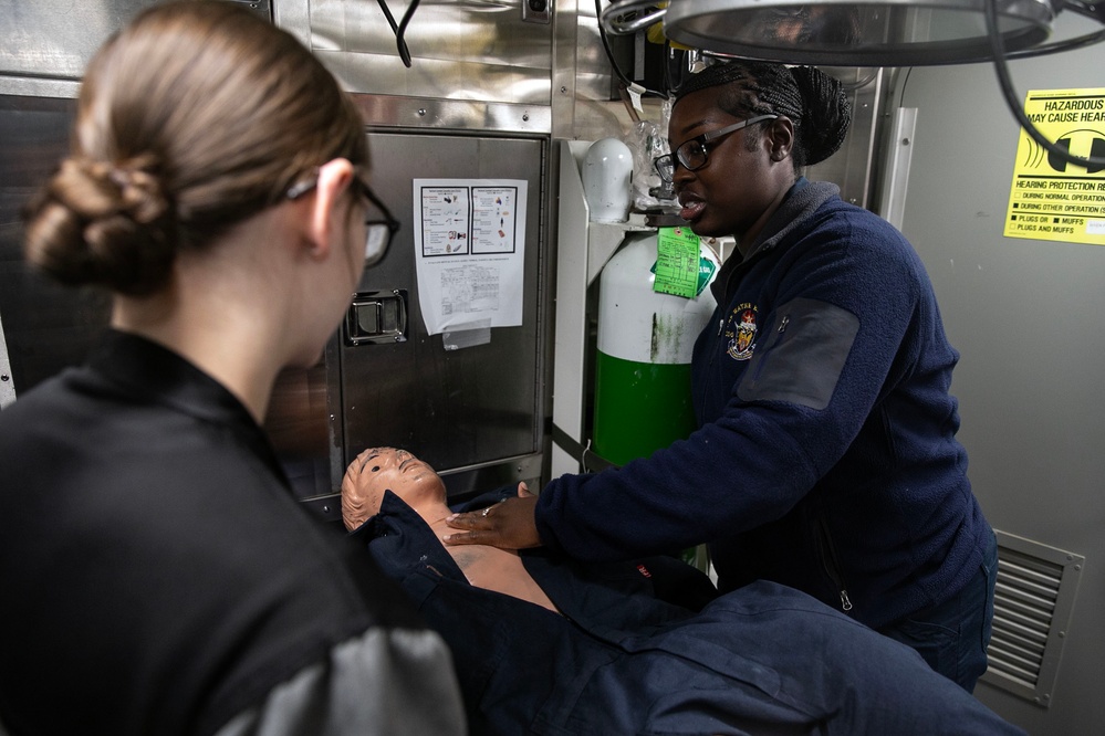 USS Wayne E. Meyer conducts operations in the U.S. Central Command area of responsibility as part of the Carl Vinson Carrier Strike Group
