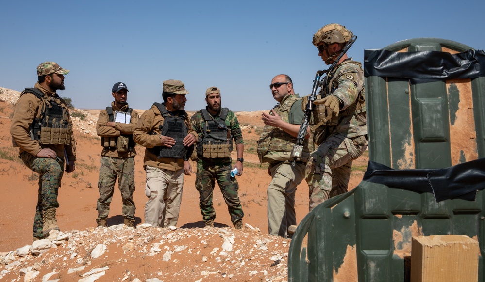 U.S. Army Soldiers train with Syrian Partner forces on Live Fire and Medical Exercises