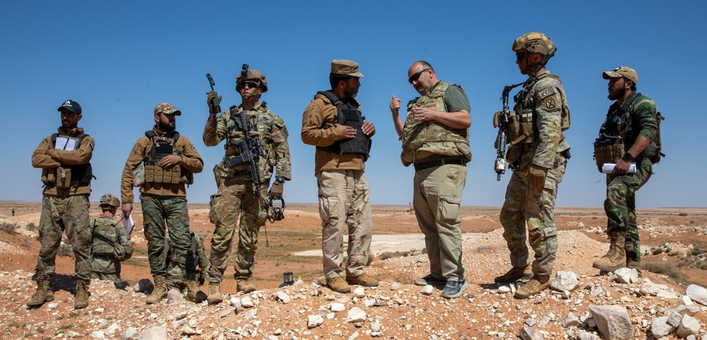 U.S. Army Soldiers train with Syrian Partner forces on Live Fire and Medical Exercises