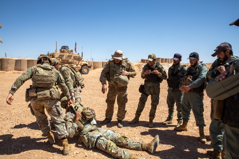 U.S. Army Soldiers train with Syrian Partner forces on Live Fire and Medical Exercises
