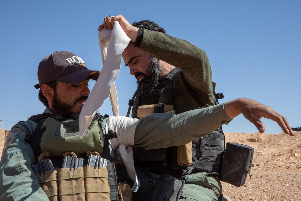 U.S. Army Soldiers train with Syrian Partner forces on Live Fire and Medical Exercises