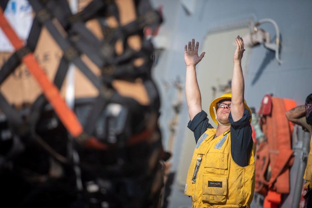 USS Sterett conducts operations in the U.S. Central Command area of responsibility as part of the Carl Vinson Carrier Strike Group