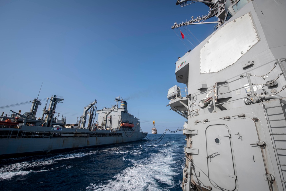 USS Sterett conducts operations in the U.S. Central Command area of responsibility as part of the Carl Vinson Carrier Strike Group