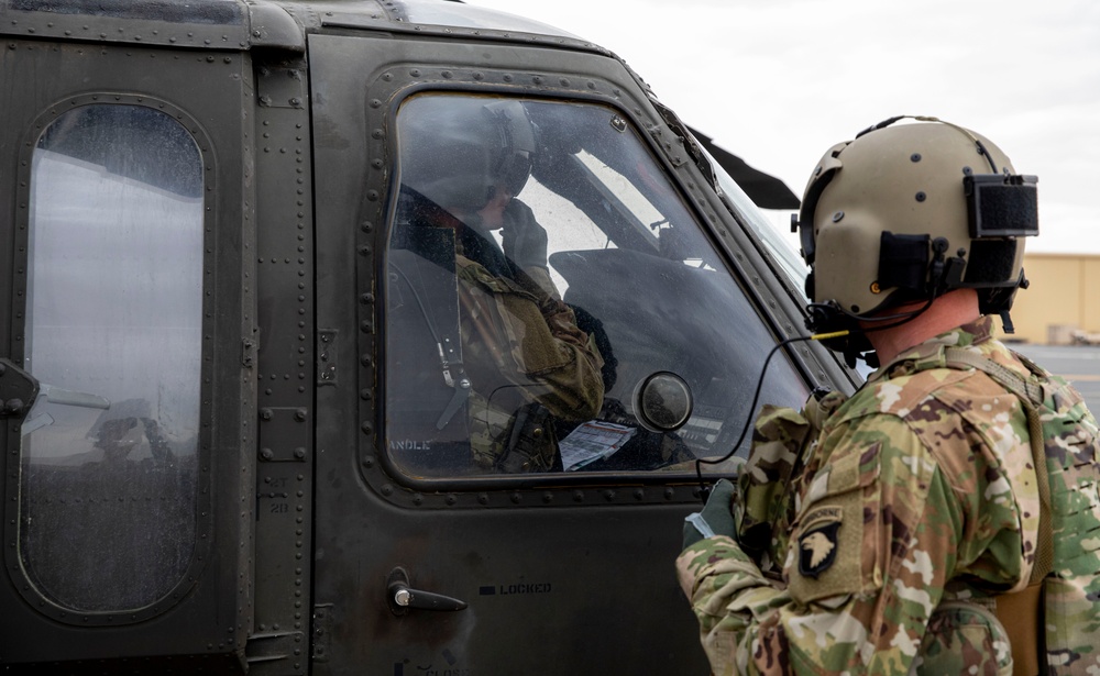 U.S Troops Conduct Aerial Flight Training