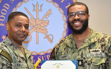 Chief Culinary Specialist Devin Aikens awarded Navy and Marine Corps Commendation Medal